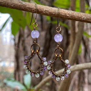 Fluorite Dangling Hoops